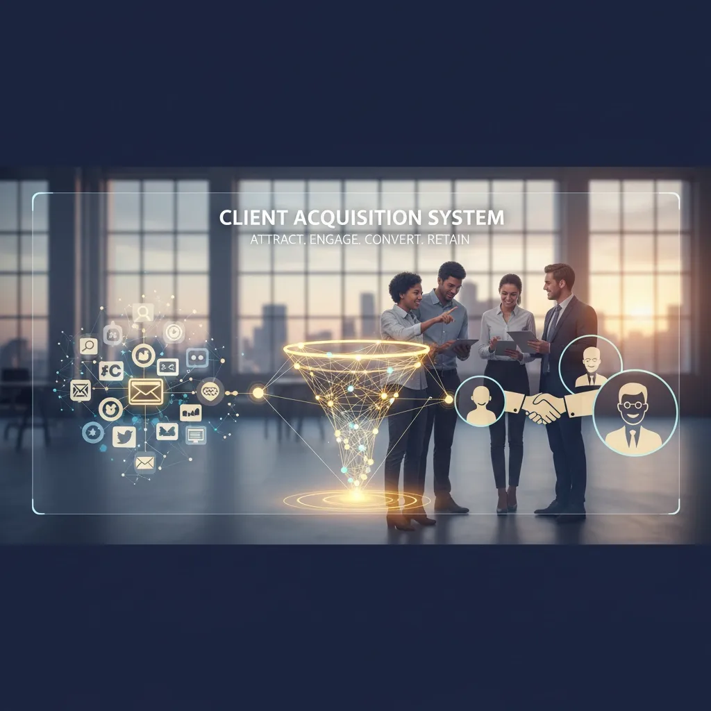 Client acquisition system illustration